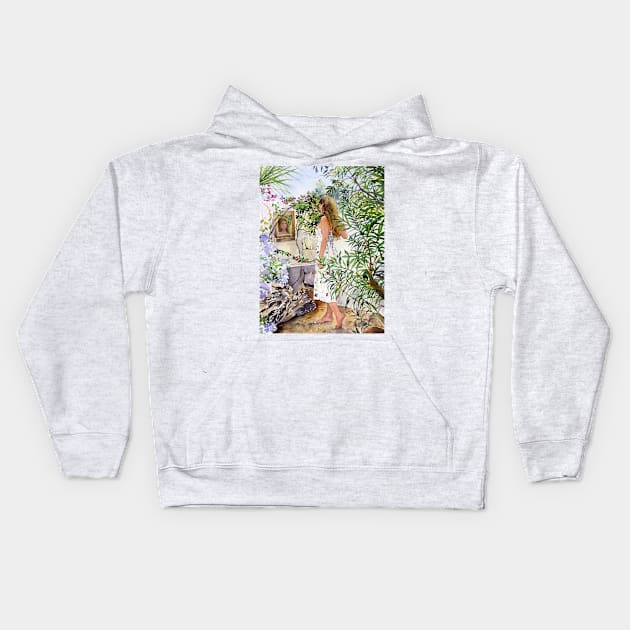 Garden Reflection Kids Hoodie by margaretmerry